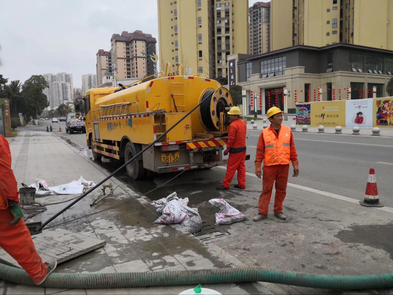 赤壁排污管道清淤-管道清洗